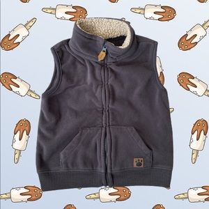 Charcoal fleece vest